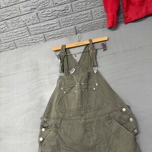 Xhilaration Olive Green Denim Shortalls Overalls Plus Size 20W Cotton Utility